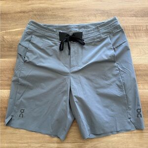 On Running Gray Men's Hybrid Running Shorts L